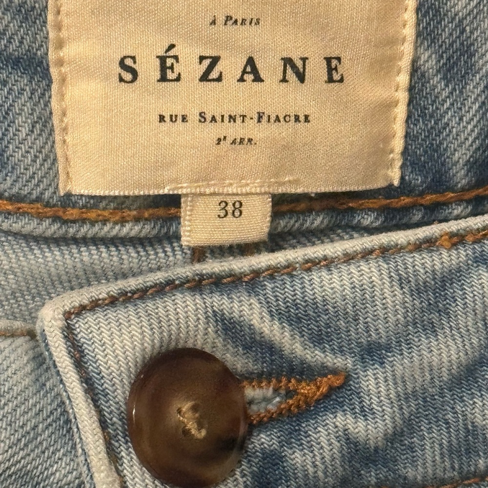 Sezane Light Blue Jeans || Size 38 US 6 - Picture 7 of 8